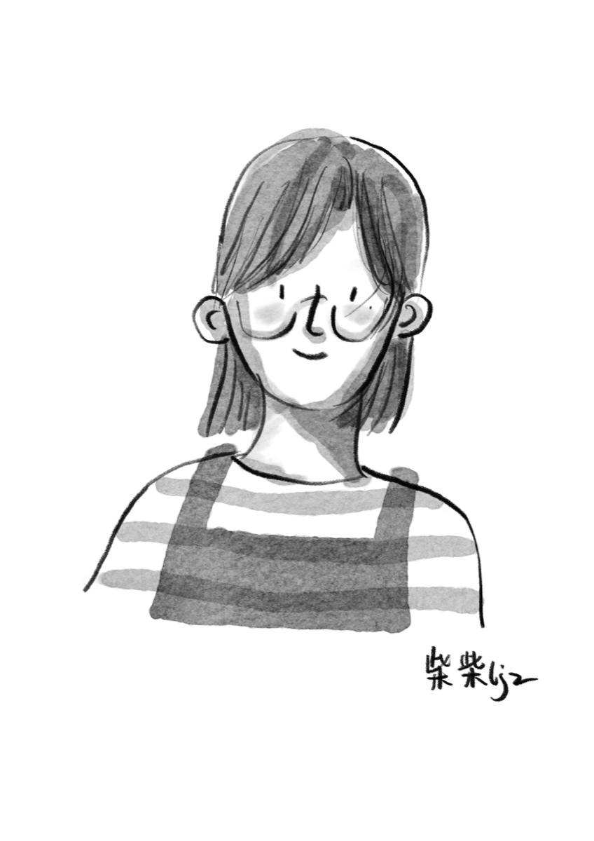 Self-portrait of ljzhang (glasses and a striped shirt)